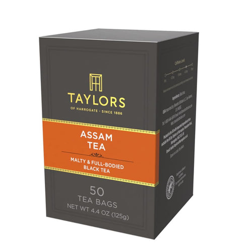 50 Count (Pack 1), 50 Taylors of Harrogate Assam, Black Tea, Pillow Tea Bags, of Full-bodied, Satisfying & Malty