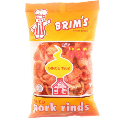 Brim's Red Hot Flavored Fried Pork Rinds