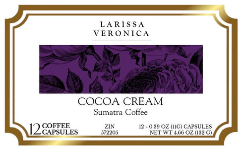 Larissa Veronica (12 572205) 2 Pack Cocoa Cream Sumatra Coffee (Single Serve K-Cup Pods) (Gourmet, Naturally Flavored