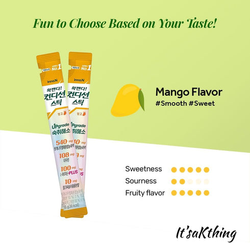 It'saKthing 18g*10 Fresh tmorrow Jelly Stick Mango Flavor Sticks