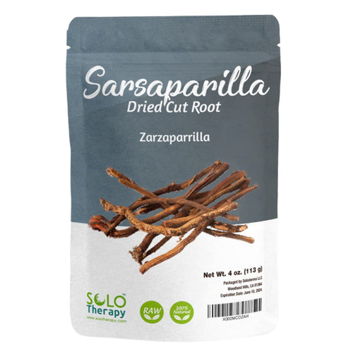 Sarsaparilla Dried Cut Root, 4 oz., Herbal Tea from Smilax Medica, Packaged in the USA