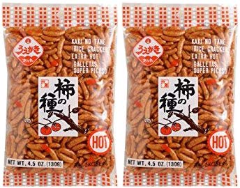 Uegaki Kaki No Tane Hot, 4.5oz/130g, 2 Pack
