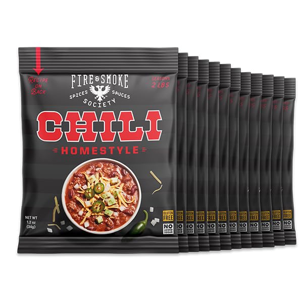 Fire & Smoke Society Homestyle Chili Mix | Chili Seasoning Packets |