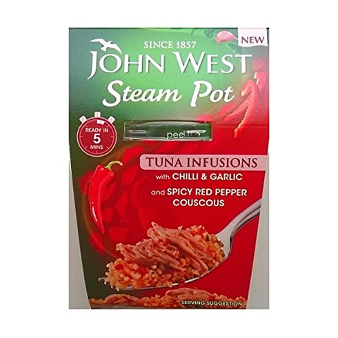 John West Steam Pot Tuna Infusions with Chilli & Garlic and Spicy Red Pepper