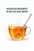 20 Instant Honey Ginger Tea - Lemon Flavor - Fast Dissolving Tea Crystals - Sachets Per Box