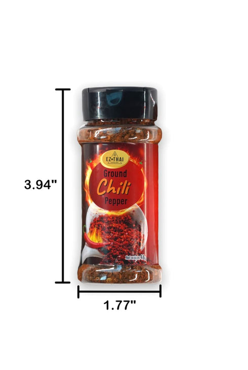 Ez Thai Red Chili Pepper Flakes, 1 Pack, 48 Gram, Crushed Red Hot Chili Peppers for Tomyum, Pizza, Salads, Seafood,