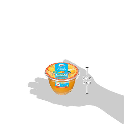 100% 7oz 12 Dole Fruit Bowls Diced Peaches in Juice Snacks, Total Cups, Gluten & Dairy Free, Bulk Lunch Snacks for Kids