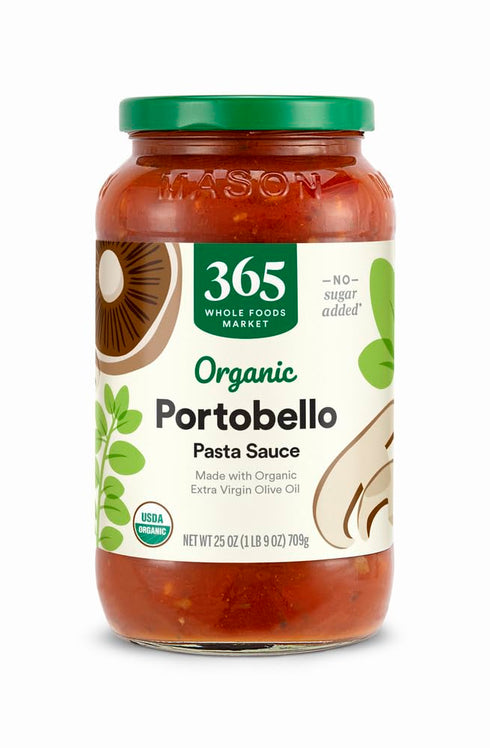 365 by Whole Foods Market , Organic Portobello Mushroom Pasta Sauce, 25 Ounce