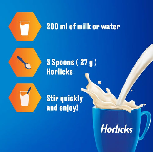 Horlicks 500 Original Classic Malt Plain, Gram