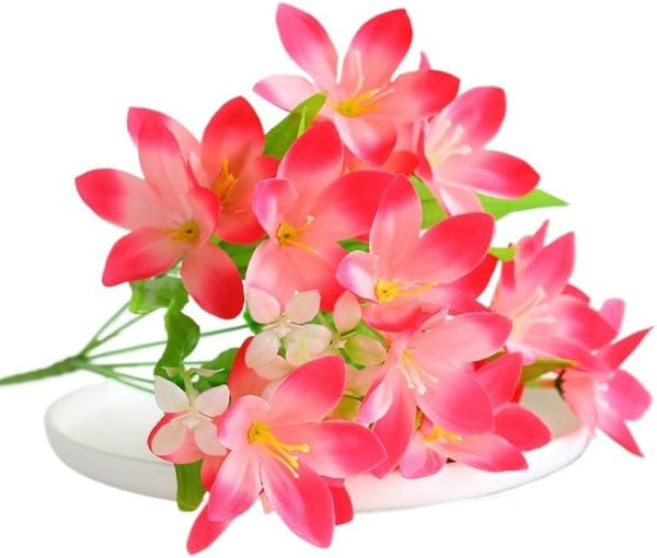 HXSCOO 6 Prongs and 18 Heads of Simulated Lilies, Fake Bouquets, Daffodils, Fake
