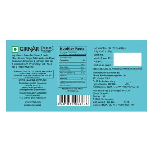 GIRNAR (36 Detox Green Tea - Desi Kahwa Tea Bags)