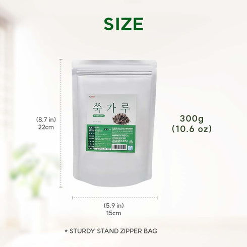 K-Herb 100% (10.6 oz (300g), Korean Mugwort Powder, Pure Ssuk-Garu from Korea, Finely Ground Artemisia Princeps