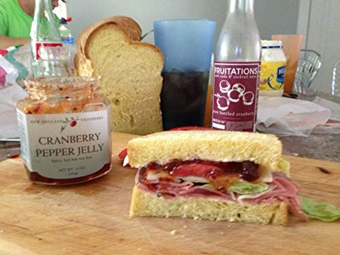 New England Cranberry 12 Cranberry Pepper Jelly, All Natural, Ounces