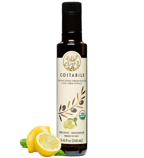 100% Chili infused & Lemon Infused Extra Virgin Olive Oil. All-natural olive oils. Italian. COSTABILE