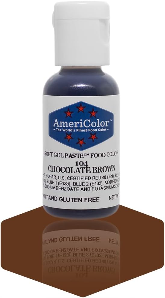 Americolor Soft Gel Paste Food Coloring, Chocolate Brown, .75 oz