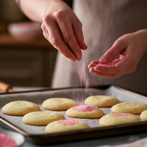 5 Bakerpan Pink Sanding Sugar for Baking & Cookie Decorating - Ounce Edible Pink Sugar Sprinkles for Cookies, Cakes