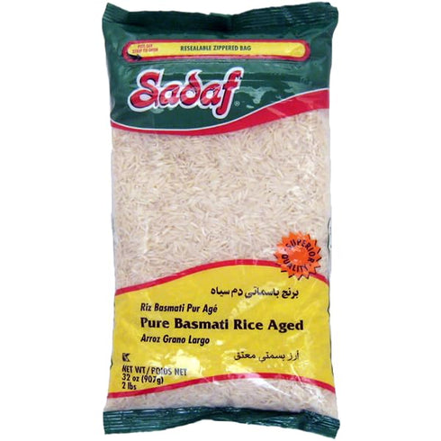 Sadaf Aged Basmati Rice - Pure Basmati Rice for Cooking - Middle