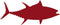 Sedona Graphix llc Bigeye Tuna Fish (11" x 4.6", Dark Red)