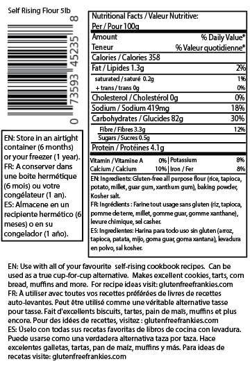 Frankie's 5lbs 1 Gluten-Free Self-Rising Flour Blend - Works cup-for-cup, Bag