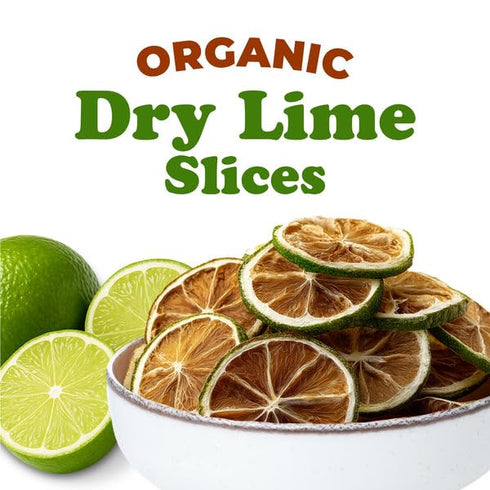 3 Food to Live Organic Dry Lime Slices, Ounces Natural Dehydrated Citrus for Cocktails, Baking, Tea, Holiday