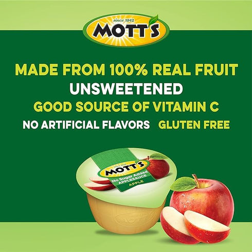 3.9 oz 36 count Mott's Unsweetened Applesauce, cups