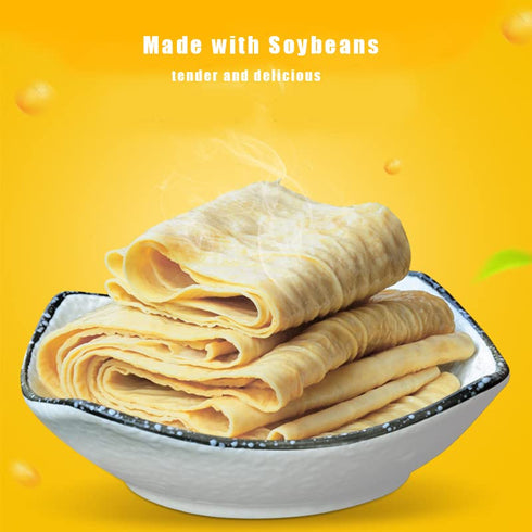 SPFLAUFR Tofu200g/7.05oz (pack 1)Tofu Dried of Skin Skin, Handmade Dry Beancurd Skin, Vegetarian Beancurd Sheet, Soy