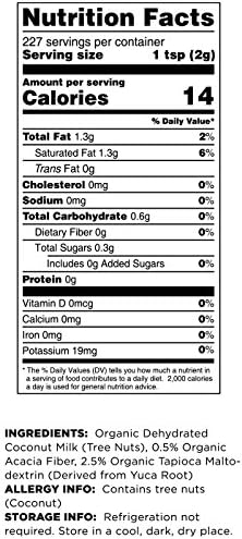 16 Oz Terrasoul Superfoods Organic Coconut Milk Powder, - Plant-Based Creamer | Keto Friendly