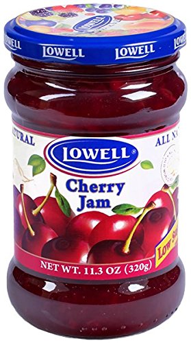 Lowell Foods Cherry Jam Low Sugar, 11.3 Ounce (6 pack)