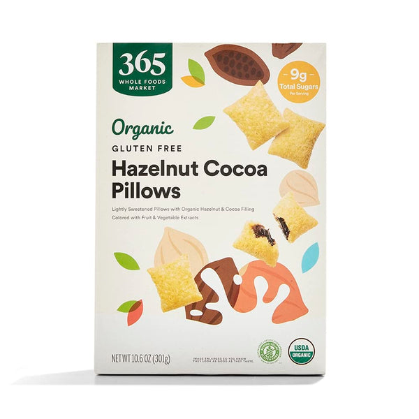 365 by Whole Foods Market, Organic Hazelnut Cocoa Pillows, Gluten-Free, 10.6 Ounce