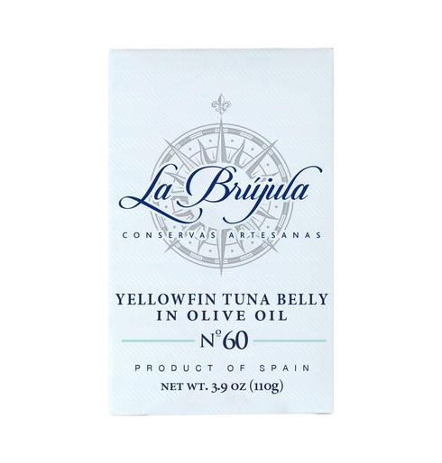 La Brujula 1 3.9 oz Spanish Yellowfin Tuna Ventresca Bellies In Olive Oil - tin