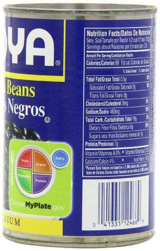 15.5 Oz Pack 6 Goya Black Beans - Frijoles Negros of Home Grocery Product