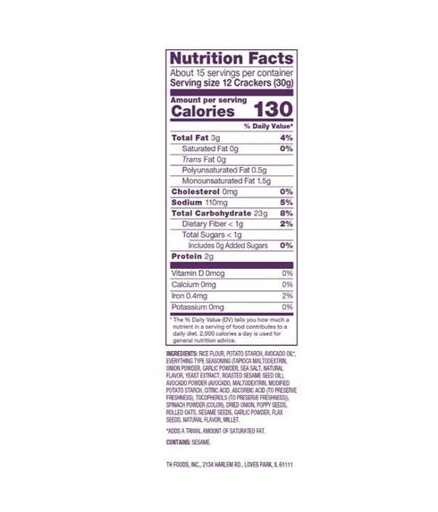 16 oz 1 Crunchmaster Avocado Toast Crackers, Ultimate Everything, Baked Rice, Vegan, Gluten Free, Box