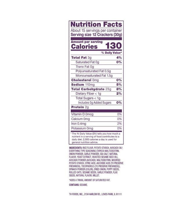 16 oz 1 Crunchmaster Avocado Toast Crackers, Ultimate Everything, Baked Rice, Vegan, Gluten Free, Box