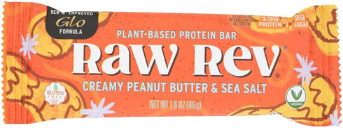 Raw Revolution, Glo Creamy Peanut Butter & Sea Salt, 12 Bars, 1.6 oz (46 g)