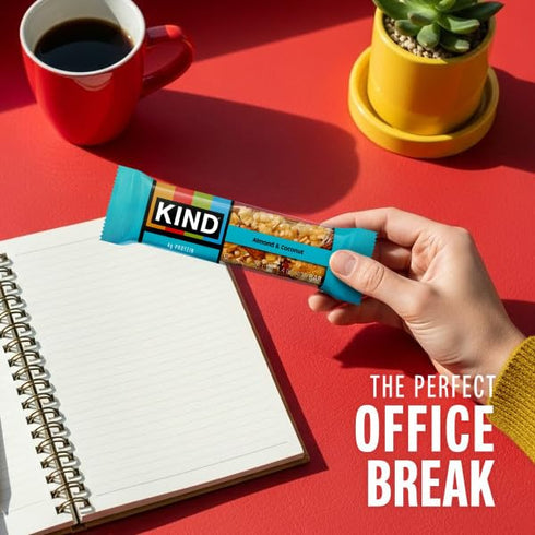 4g 12 Count KIND Healthy Snacks Bars, Almond & Coconut, Gluten Free, Low Sodium Snacks, Protein