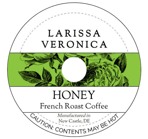Larissa Veronica Honey French Roast Coffee (Single Serve K-Cup Pods) (Gourmet, Naturally Flavored, Whole
