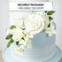 24 Count Global Sugar Art Hydrangea Blossom Sugar Cake Flowers, Pale Blue with Yellow, Wired, by Chef Alan Tetreault