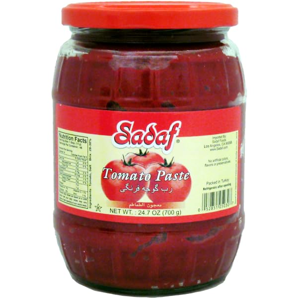 Sadaf Tomato Paste in jar - Tomato paste no sugar added -