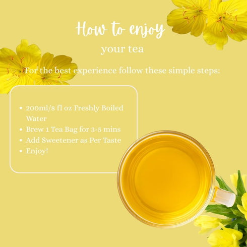 Healthy Healing Herbs 100 Organic Primrose Tea Tea Bags | Premium Dried Primrose Herb | Naturally Caffeine-Free Herbal