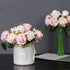 Hcclijo 12 Wedding Bouquet Bridesmaid Bouquet Flowers Rayon Flowers Head Rose Bouquet Wedding Supplies DIY Home Decor