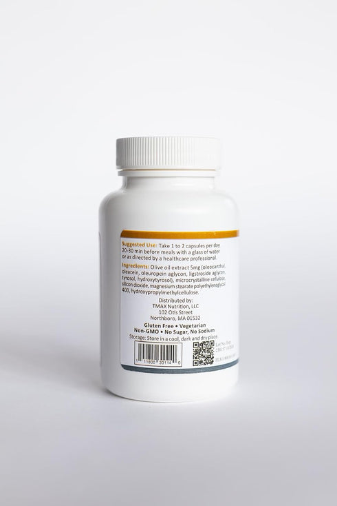 30 Extra Virgin Olive Oil Capsules, High-Phenolic Olive Oil Extract, Olive Polyphenols & Oleocanthal, Veggie Capsules