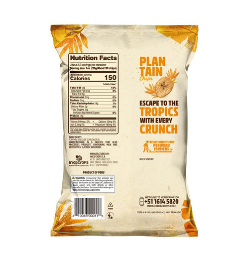 3.25 (Pack 12) Inka Crops Inka Chips, Sweet Plantain Chips, Ounce