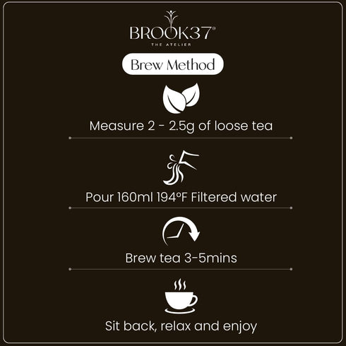 Brook37 50g Liquid Luxor - Premium Loose Leaf Black Tea | Smooth, Sweet Honey Notes | Floral Aroma | Caffeinated |