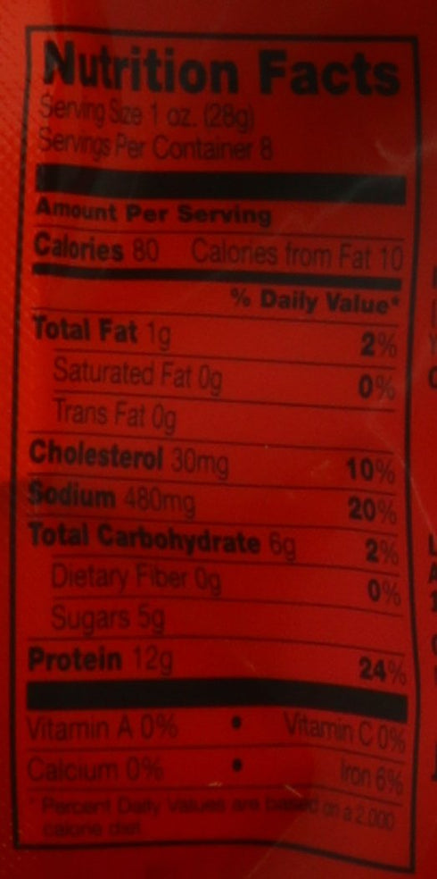 8 Jack Links Beef Jerky, Teriyaki, Ounce
