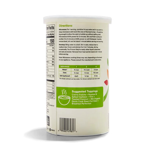 365 by Whole Foods Market, Organic Quick Cook Steel Cut Oats, 24 Ounce