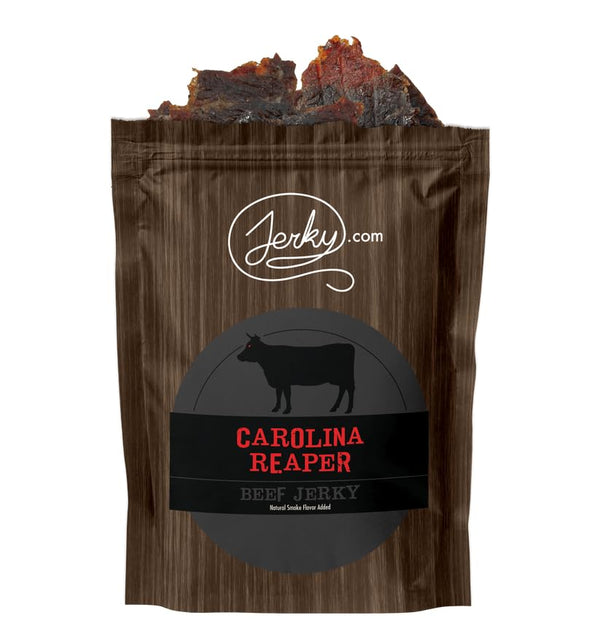 Jerky.com's Carolina Reaper Beef Jerky, Hottest Jerky in the World, 12g of