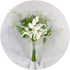 HXSCOO Bridesmaid Bouquet Calla Lilies White Tulip Wedding Flowers Bunch Real Touch Bouquet