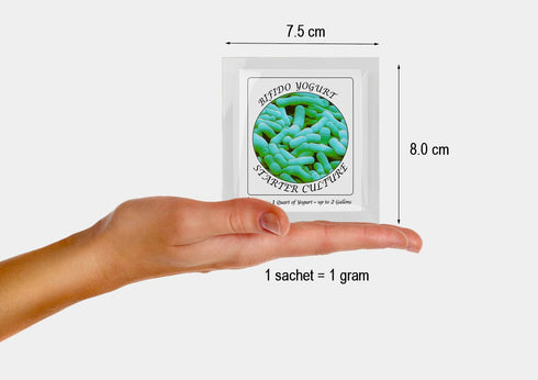 Yogurt Starter Cultures - Pack of 5 Freeze-Dried Culture Sachets for Bifido Yogurt
