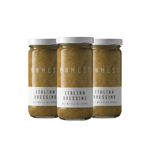 MNMLST Italian Dressing, Gluten Free Zesty Salad Dressing w/Organic Apple Cider Vinegar &