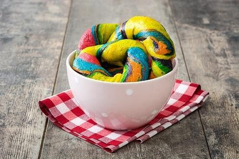 RawJoy Pack 12 Fresh New York Rainbow Bagel by | Delicious Fresh Rainbow Bagel